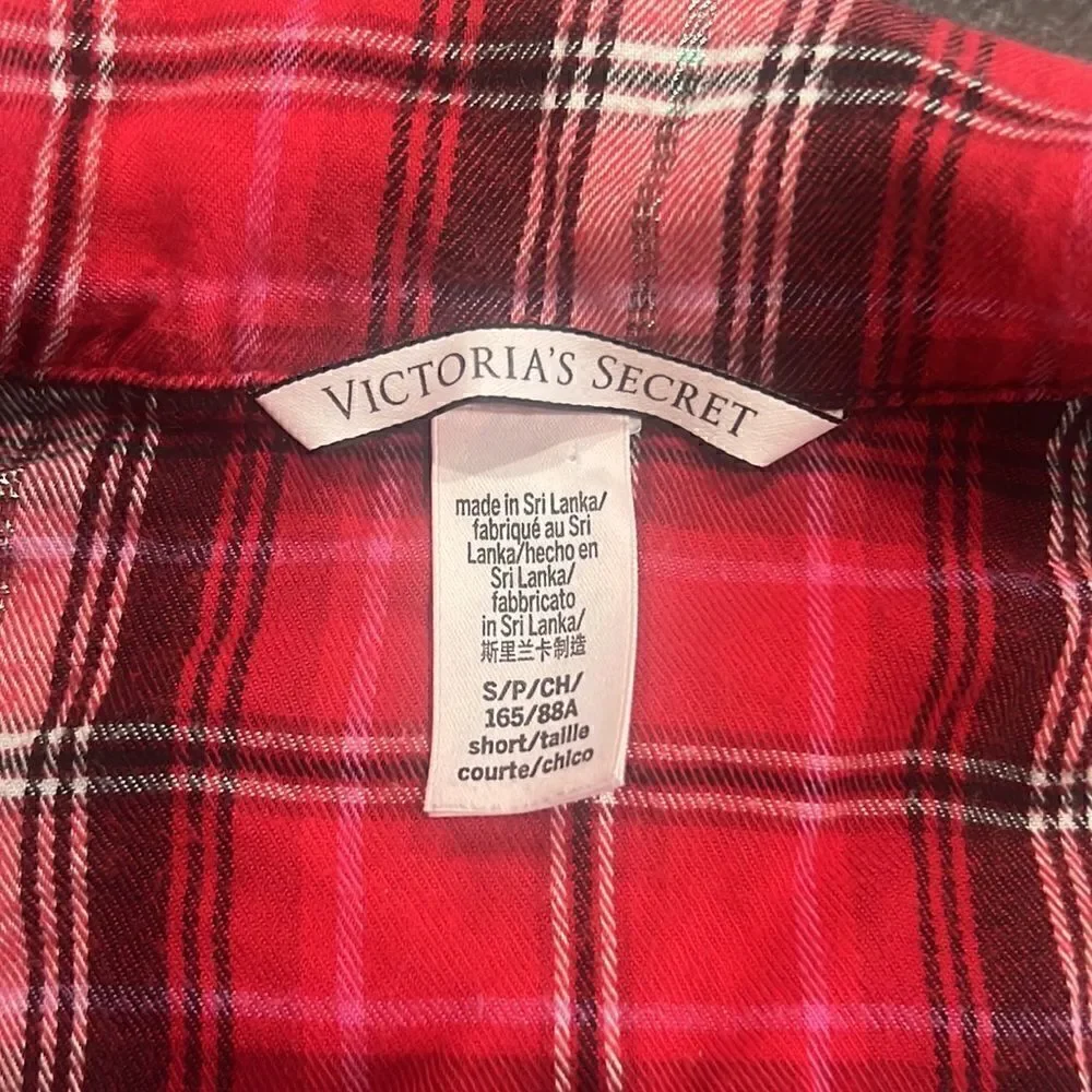 62. Size S Victoria’s Secret Paid flannel button down night shirt